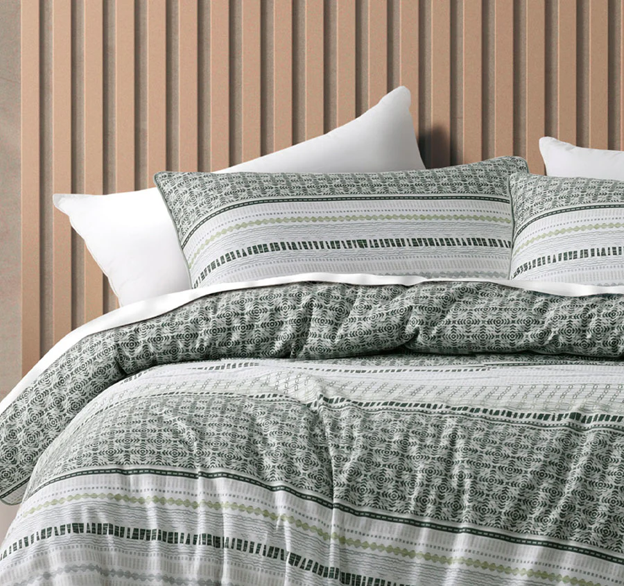 Drake Quilt Cover Set Range Green - Image 4