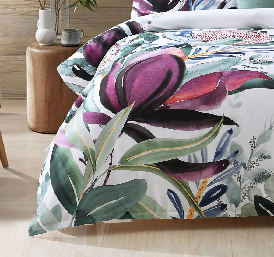 Protea Quilt Cover Set Range Plum - Image 3
