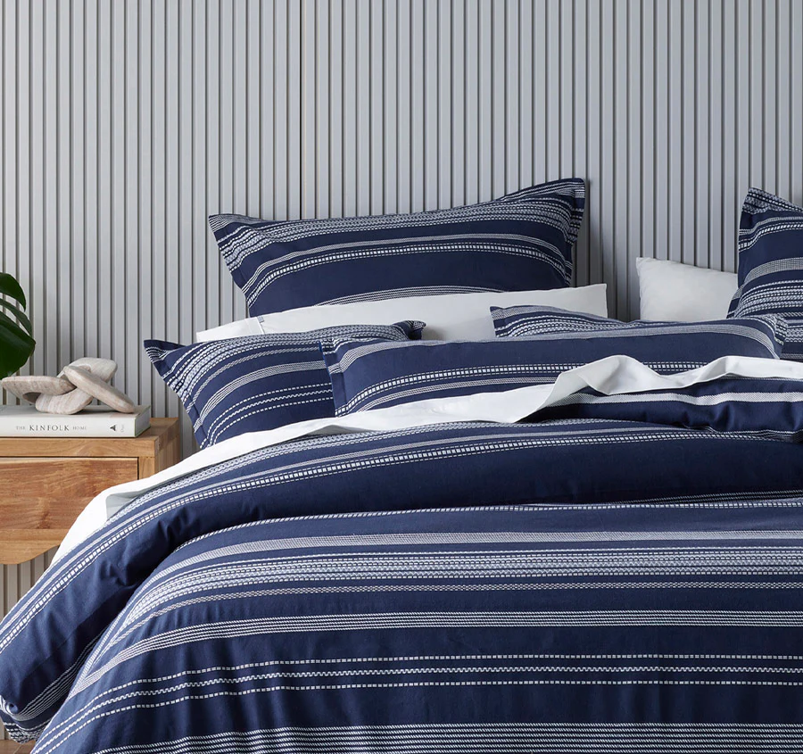 Regent Quilt Cover Set Range Navy - Image 4