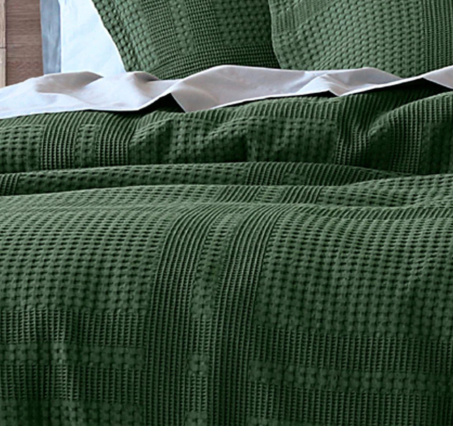 Sussex Quilt Cover Set Range Forest Green - Image 2