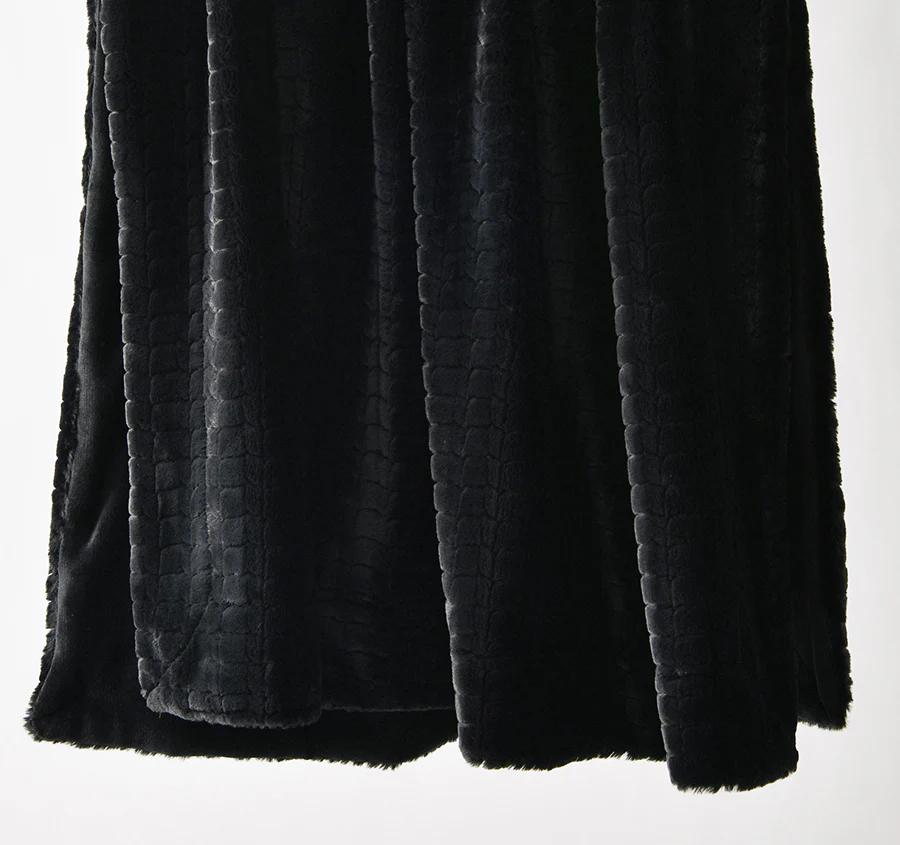 Tambar 130x170cm Throw Rug Black - Image 2