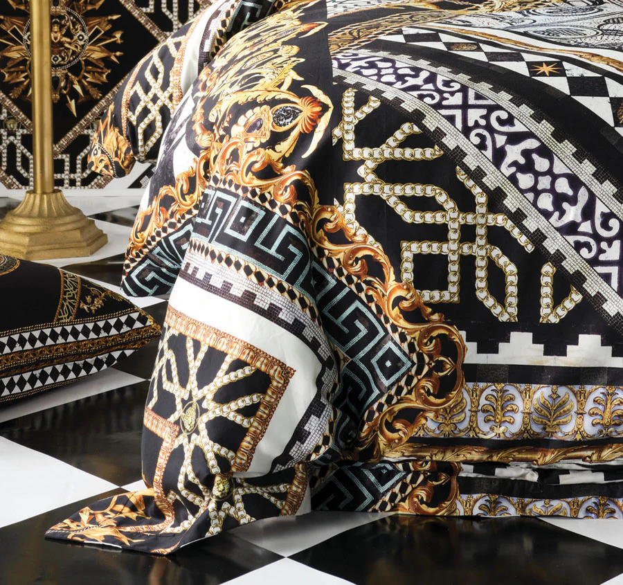 Duomo Dynasty Quilt Cover Set Range Black - Image 2