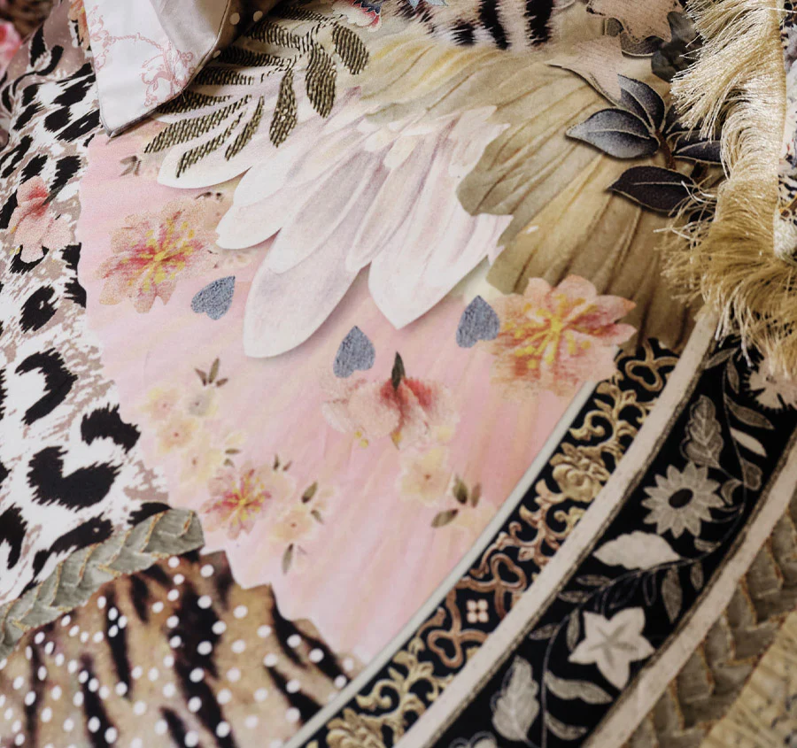 Motto Maiko Quilt Cover Set Range Peach - Image 2
