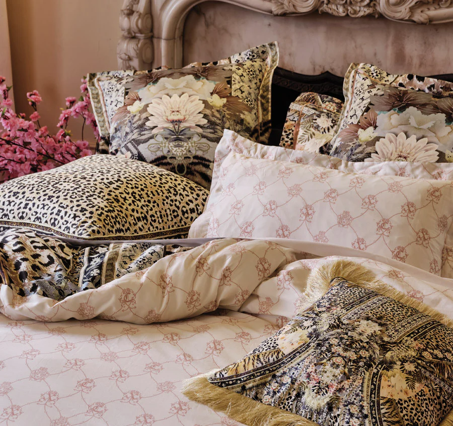 Motto Maiko Quilt Cover Set Range Peach - Image 5