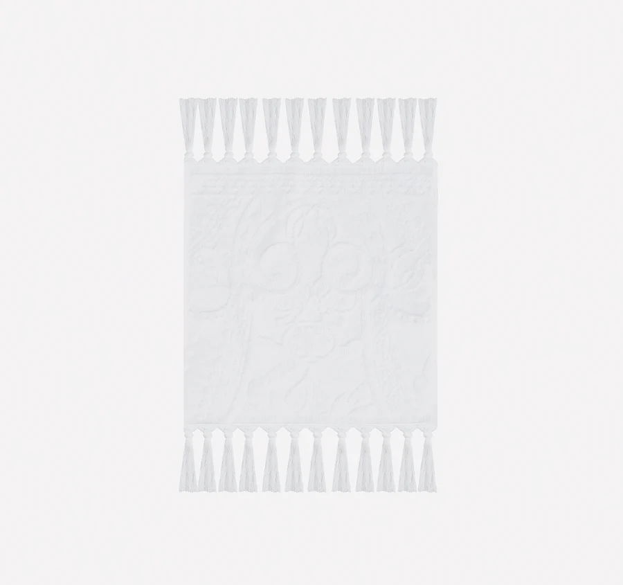 Palm Jacquard 620GSM Bath Towel Range White - Image 6