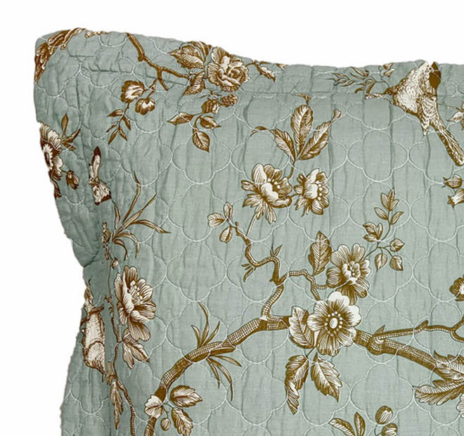 Lyon Teal European Pillowcase - Image 2