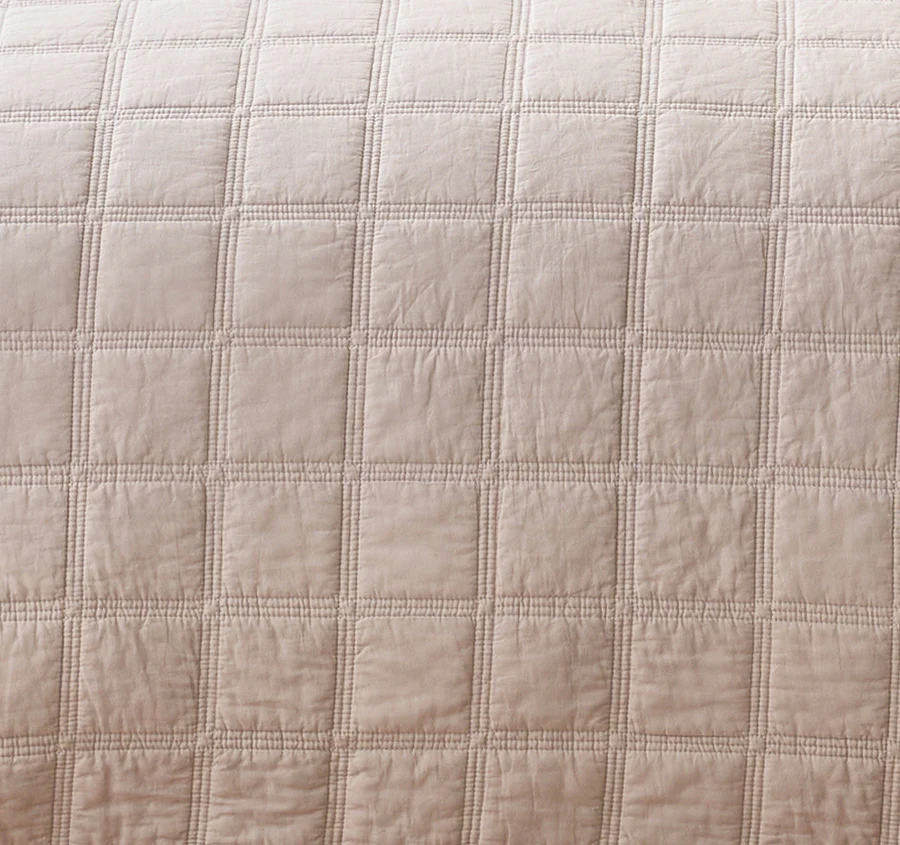Squares Coverlet Set Range Sand - Image 2