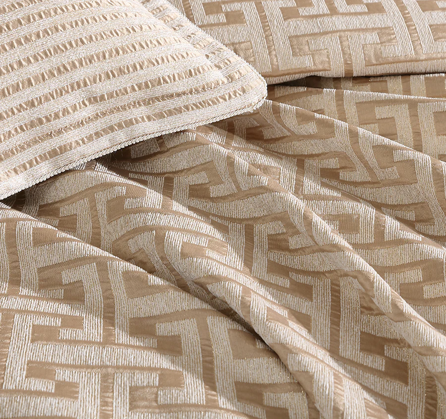 Constantine Quilt Cover Set Gold - Image 2