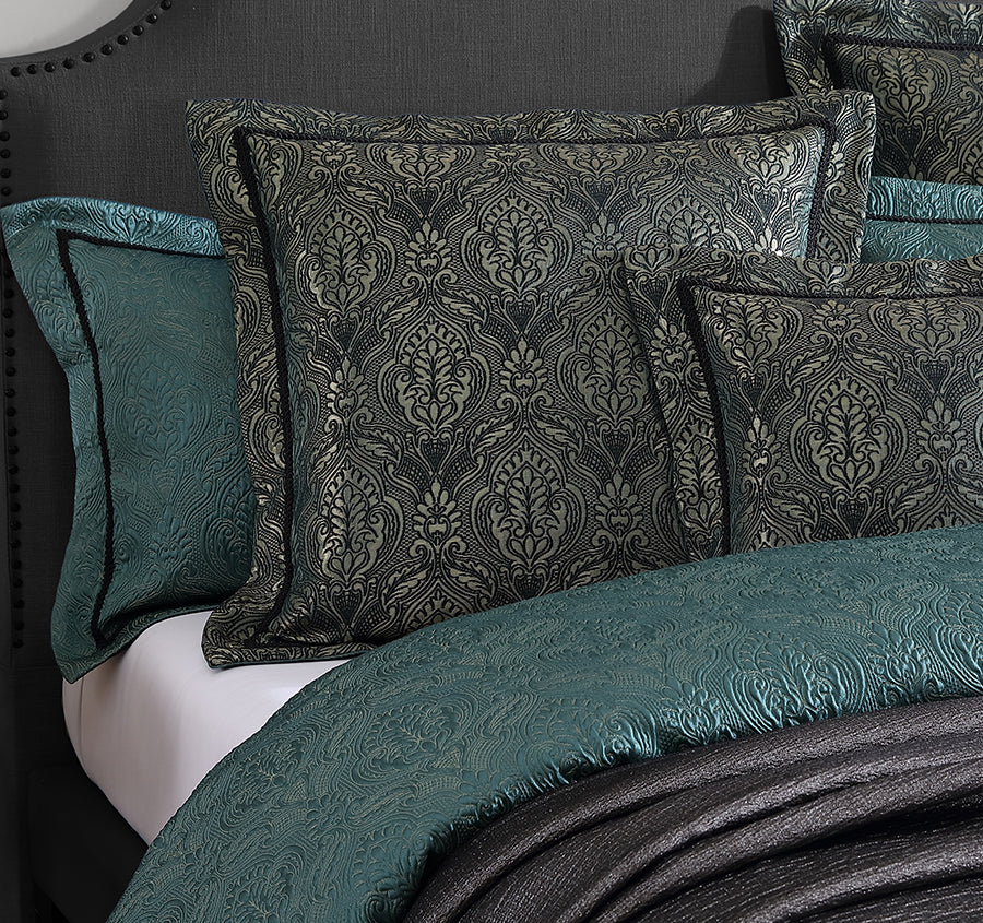 Valencia European Pillowcase Emerald - Image 3