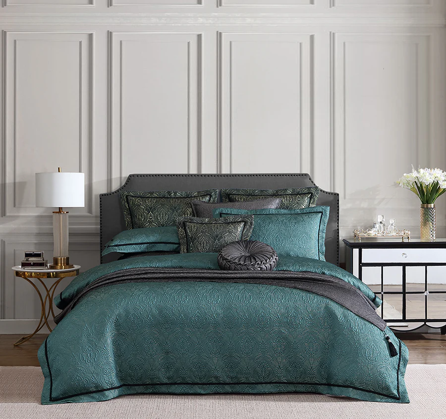 Valencia Quilt Cover Set Range Emerald - Image 4