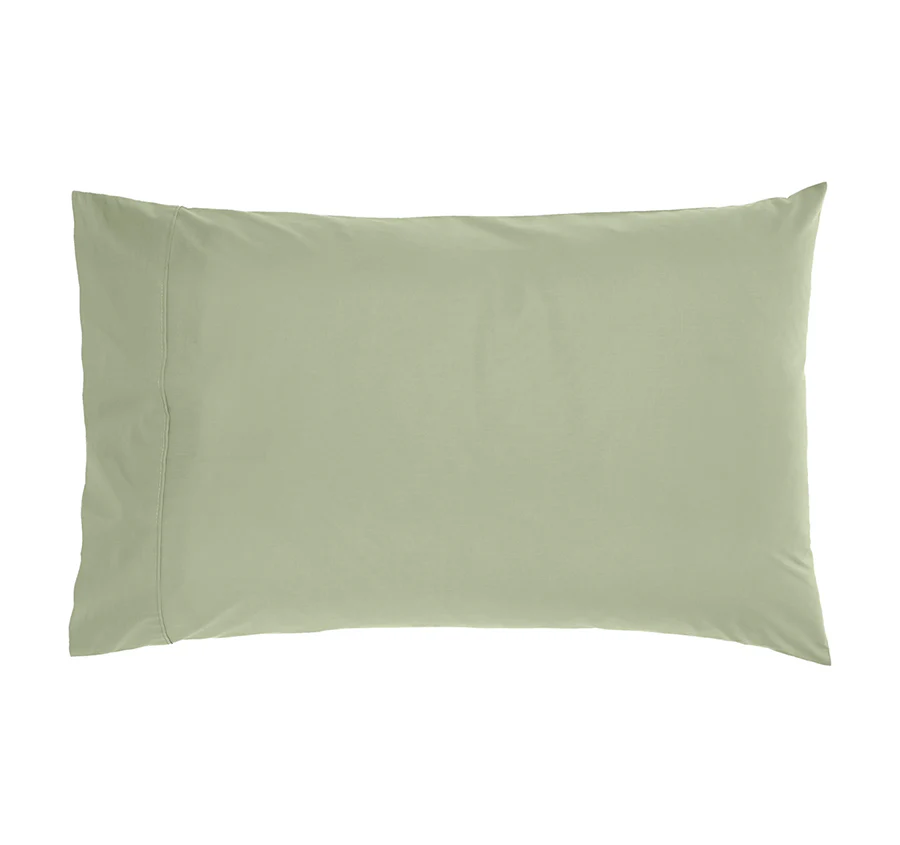 Drift Stonewashed Cotton Standard Pillowcase Pair Wild Sage