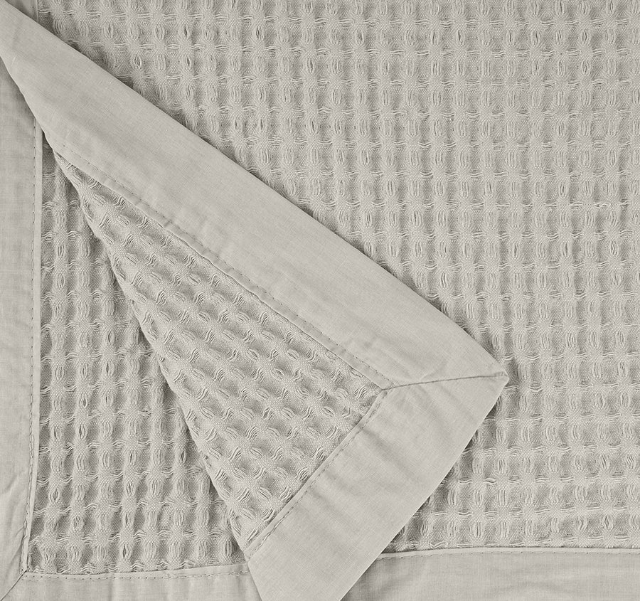 Haven Cotton Waffle Blanket Range Driftwood Linen - Image 2