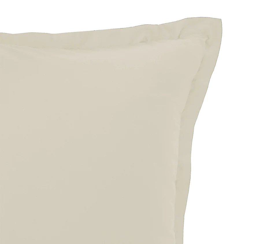 Oxford 300TC Crisp Cotton Percale Tailored King Pillowcase Sandstone - Image 2