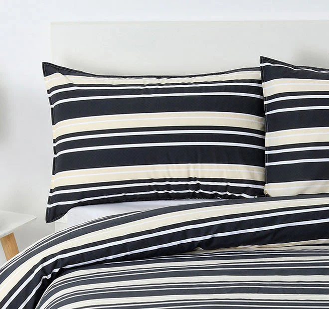 Brighton Standard Pillowcase Pair Charcoal