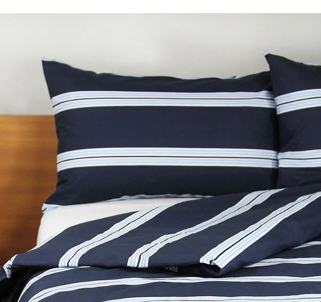 Hudson Quilt Cover Set Range Navy - Image 4