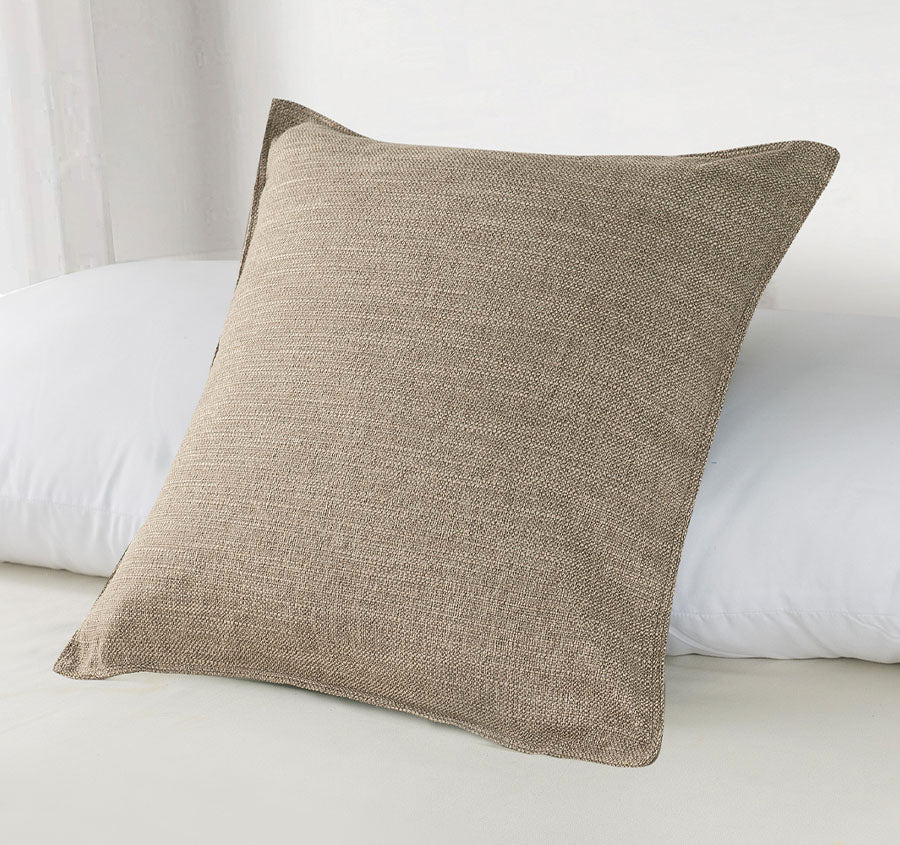 Linen Look 44x44cm Filled Cushion Sand - Image 3