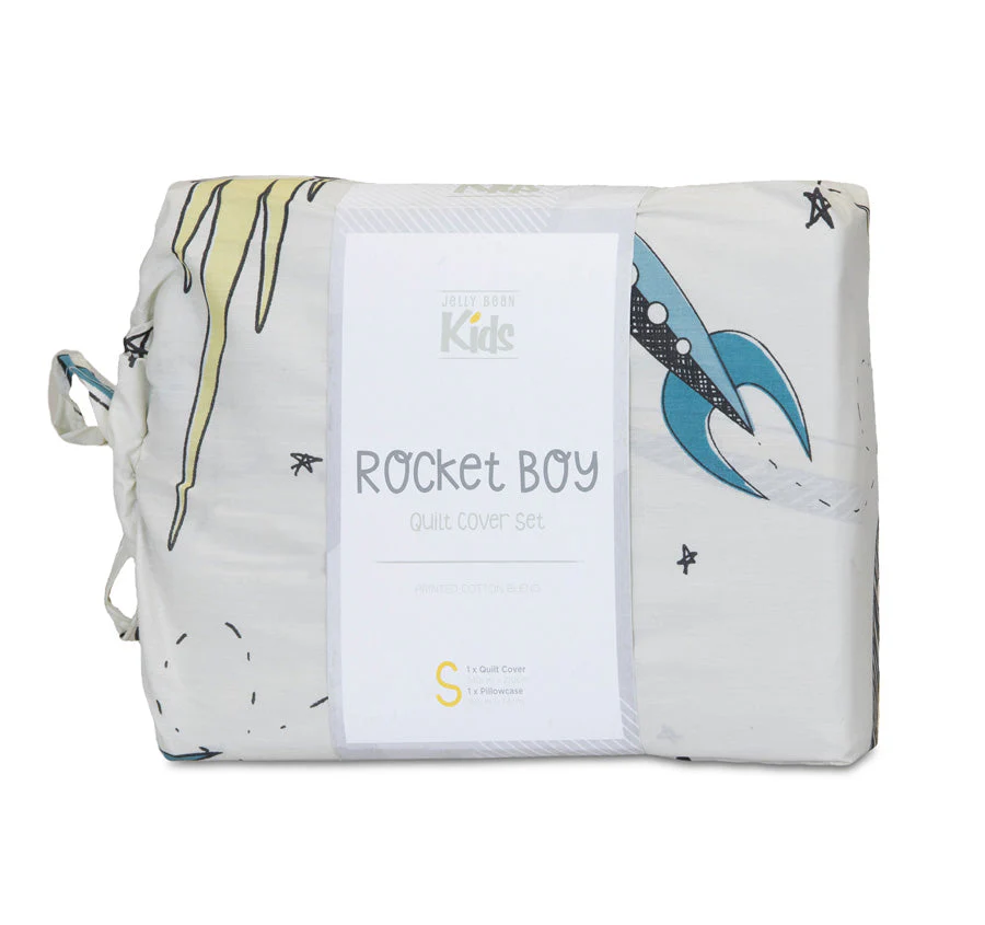 Rocket Boy Quilt Cover Set Range Chambray - Image 5