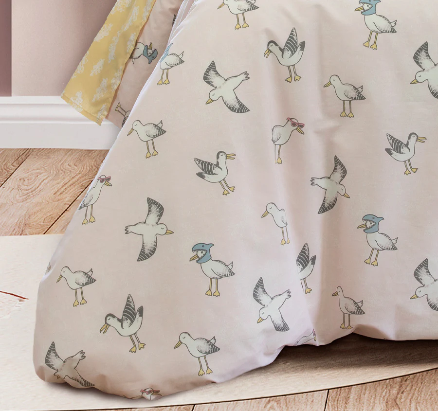 Seagulls Quilt Cover Set Range Pink - Image 2