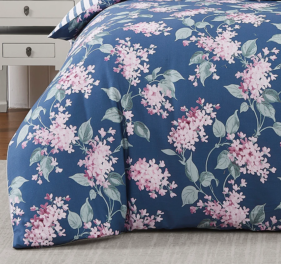Trailing Vintage Blossom Quilt Cover Set Range Midnight Blue - Image 3