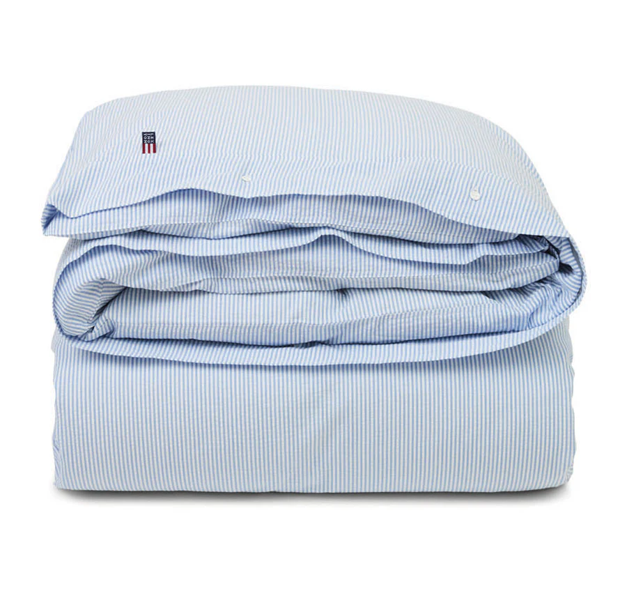 American Pin Point Oxford Quilt Cover Set Range Blue and White - Image 7
