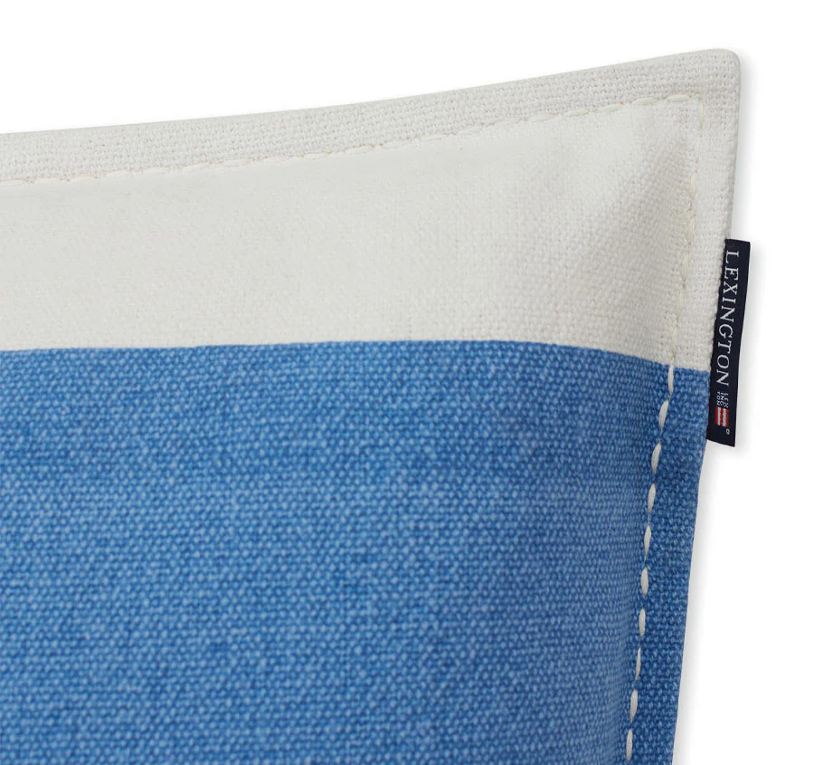 Irregular Stripe 50x50cm Filled Cushion Blue and White - Image 2