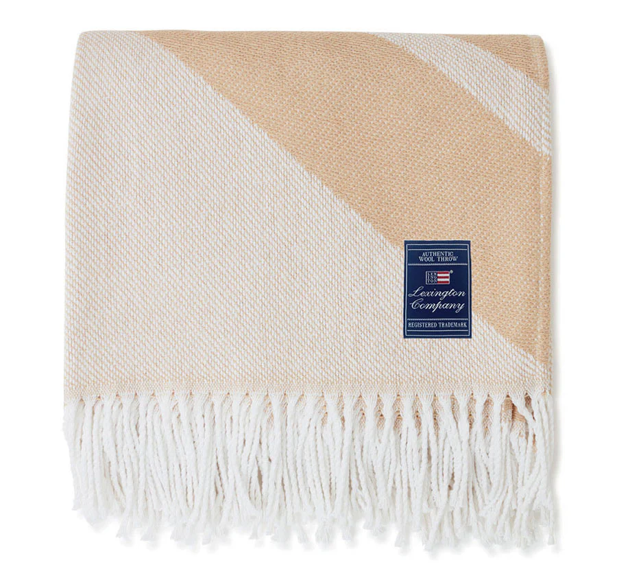 Recycled Logo 130x170cm Throw Rug Beige - Image 3