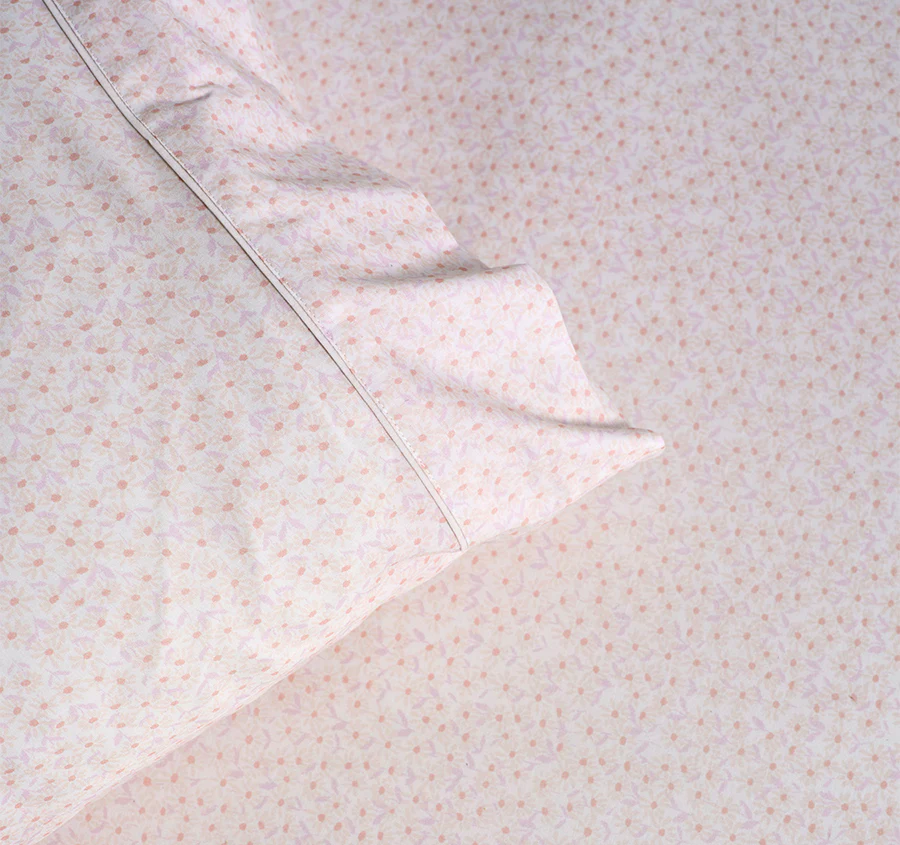 Daisy Meadow Fitted Sheet Combo Set Range Blush - Image 2
