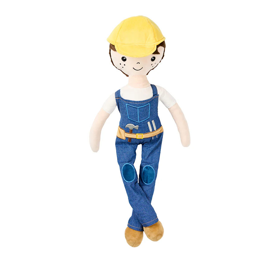 Novelty Filled Cushion Eddie The Tradie Blue