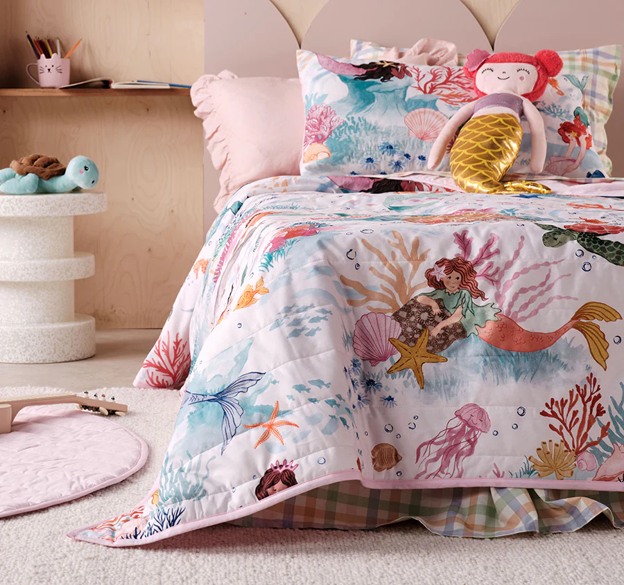 Ocean Magic Coverlet Set Blue - Image 5