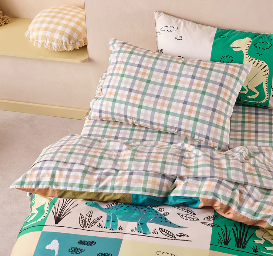 Prehistoric Patchwork Quilt Cover Set Range Multi - Image 5