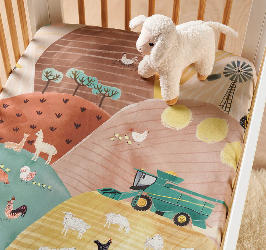 Sunset Harvest 2 Piece Cot Fitted Sheets Rust - Image 4