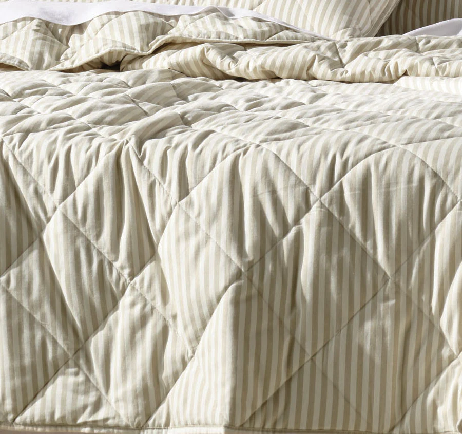 Classic Stripe Coverlet Pebble - Image 2