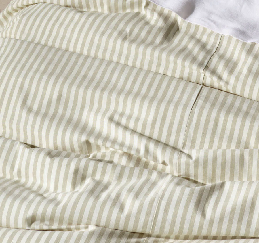 Classic Stripe Quilt Cover Set Range Pebble - Image 2