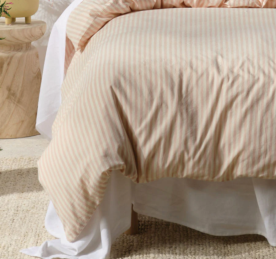Classic Stripe Quilt Cover Set Range Rose - Image 3