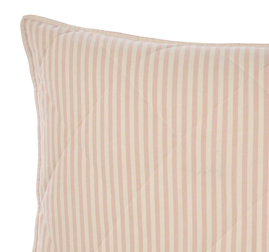 Classic Stripe Standard Pillow Sham Pair Rose - Image 2