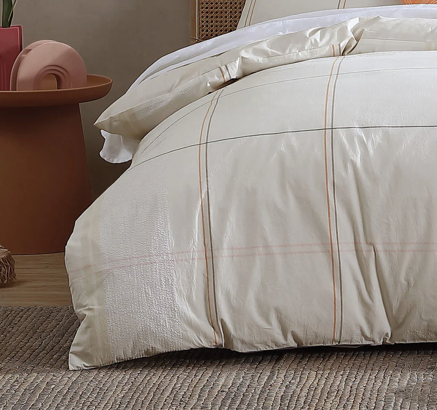 Cobain Quilt Cover Set Range Vanilla - Image 3