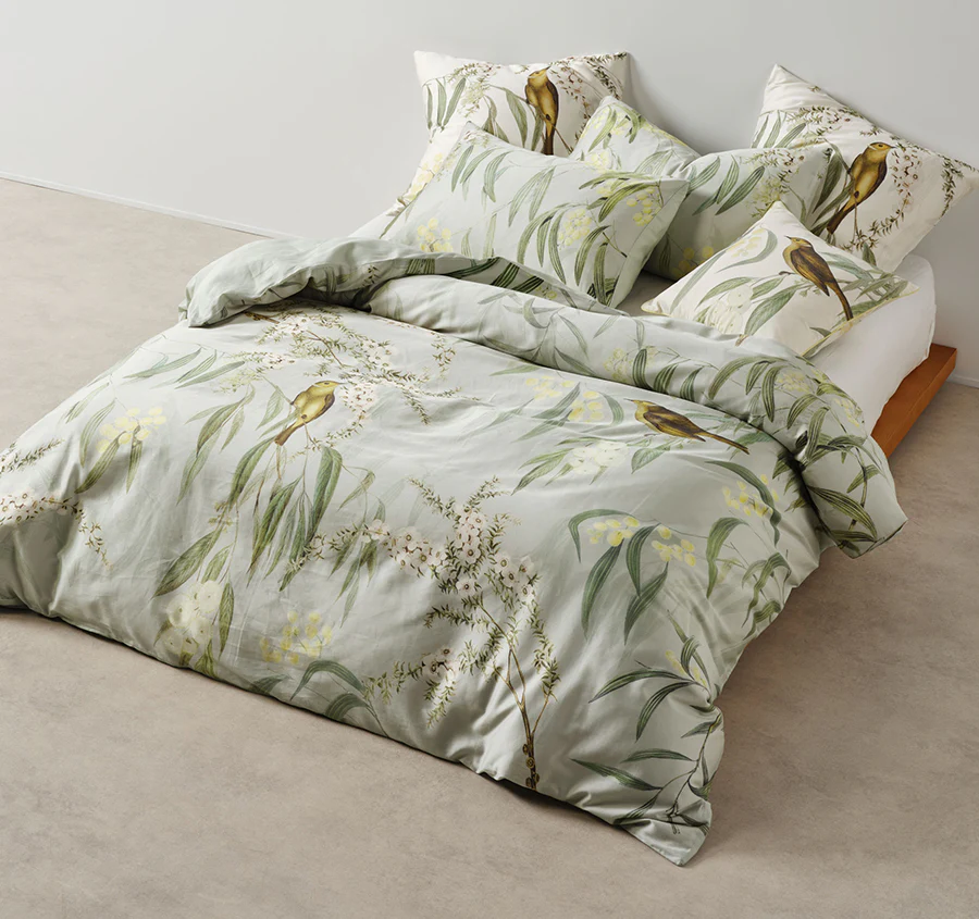 Eppalock Quilt Cover Set Range Seafoam