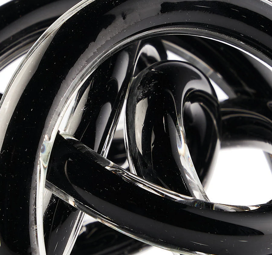 Glass Knots 12cm Décor Black - Image 2