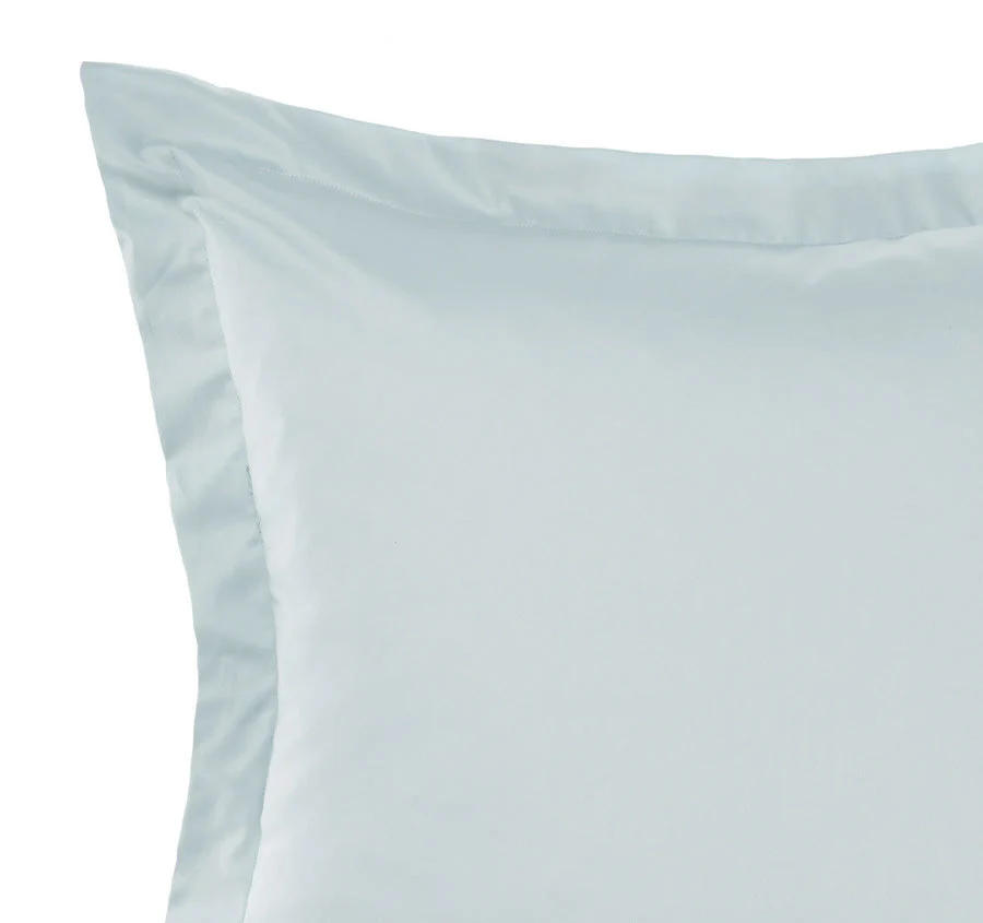 Hotel Augusta 500THC Cotton Sateen European Pillowcase Pale Blue - Image 2