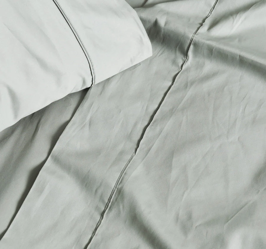 Hotel Augusta 500THC Cotton Sateen Mega Sheet Set Range Green Gum - Image 2