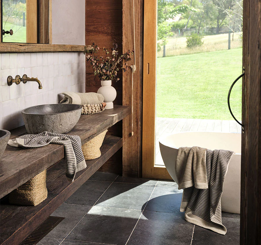Inverloch 630GSM Cotton Bath Towel Range Mushroom - Image 4