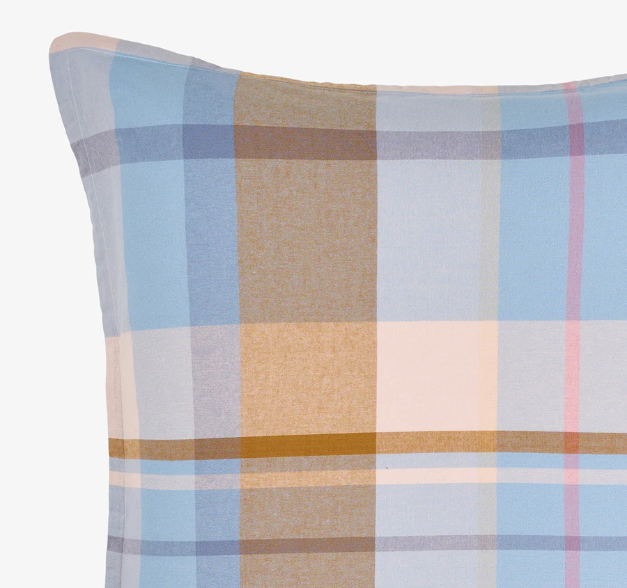 Lennon European Pillowcase Blue - Image 2