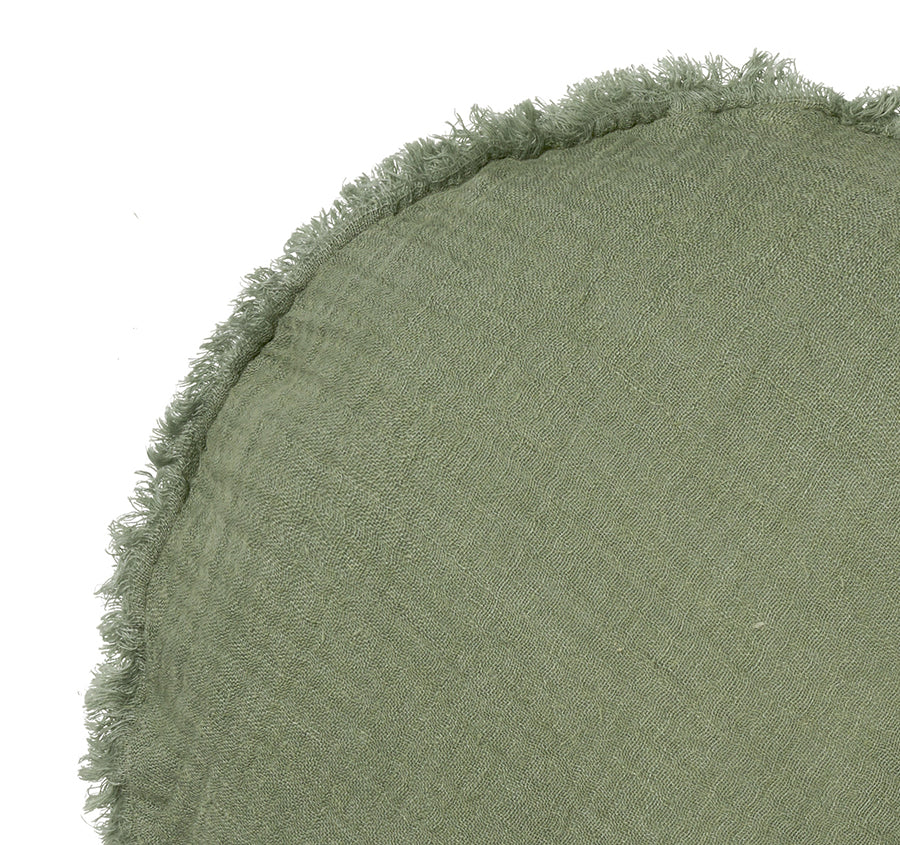 Maya 45cm Filled Round Cushion Moss - Image 2