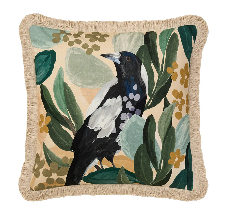 Mount Gambier Magpie 48x48cm Filled Cushion Multi
