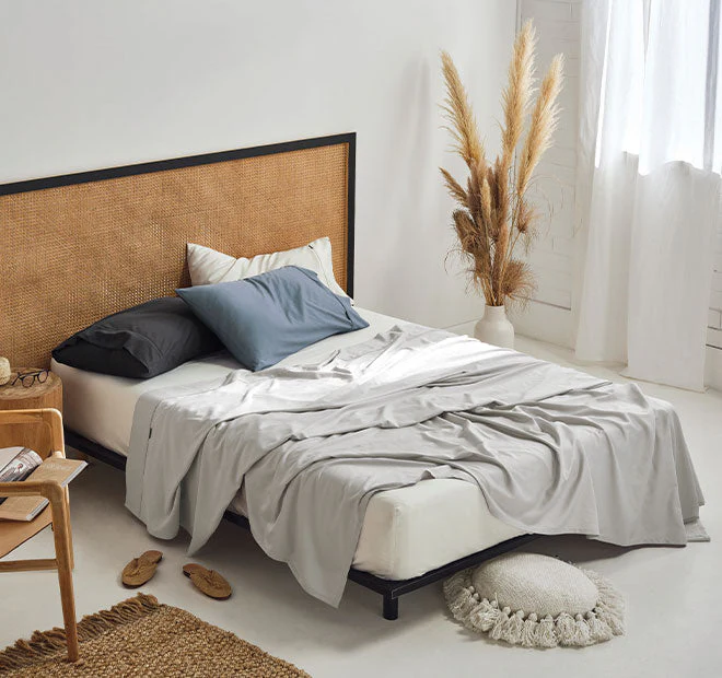 Nara 400THC Bamboo Cotton Mega Sheet Set Range Silver - Image 4