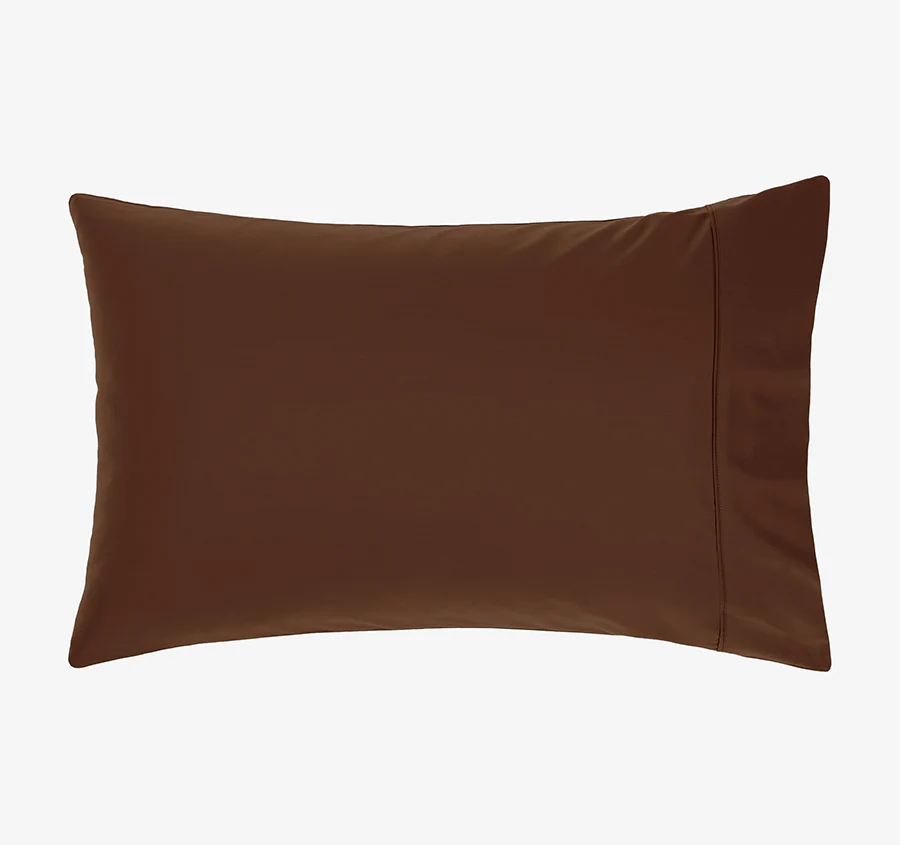 Nara 400THC Bamboo Cotton Standard Pillowcase Chocolate