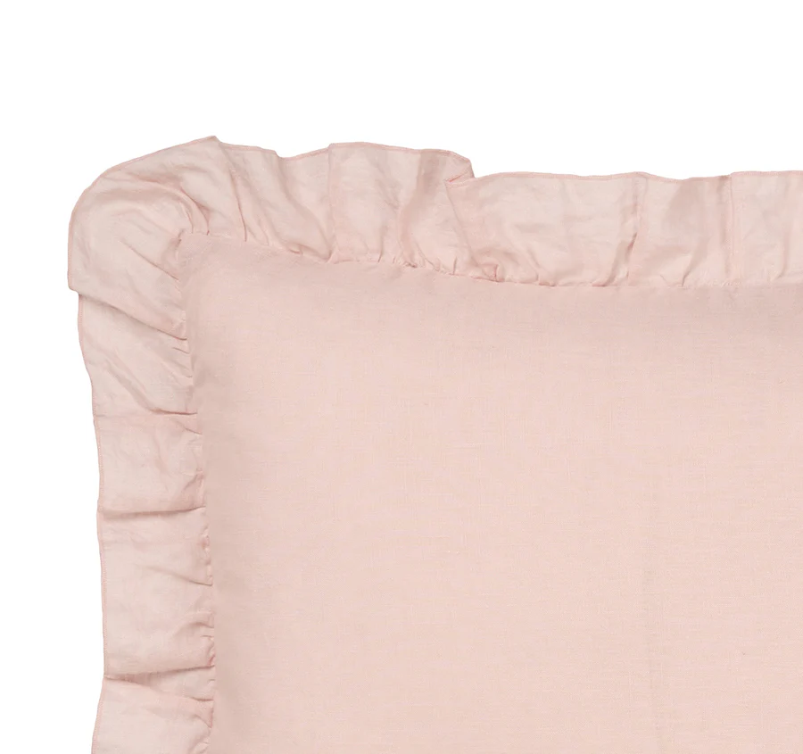 Nimes Linen 40x60cm Filled Cushion Rose Pink - Image 2