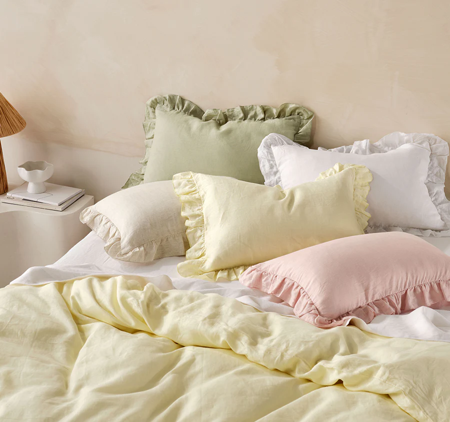 Nimes Linen 40x60cm Filled Cushion White - Image 4