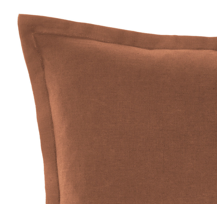 Nimes Linen 48x48cm Filled Cushion Cinnamon - Image 2
