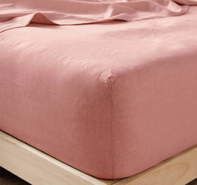 Nimes Linen Mega Fitted Sheet Range Rosette